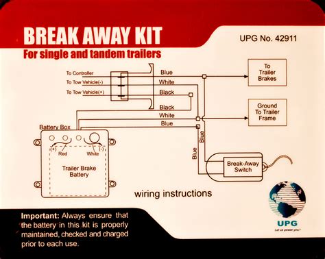 trailer break away wiring diagram